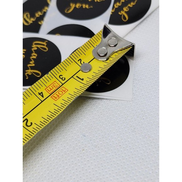 Express Your Gratitude with Black Gold Writing Thank You Stickers - Picture 9 of 9